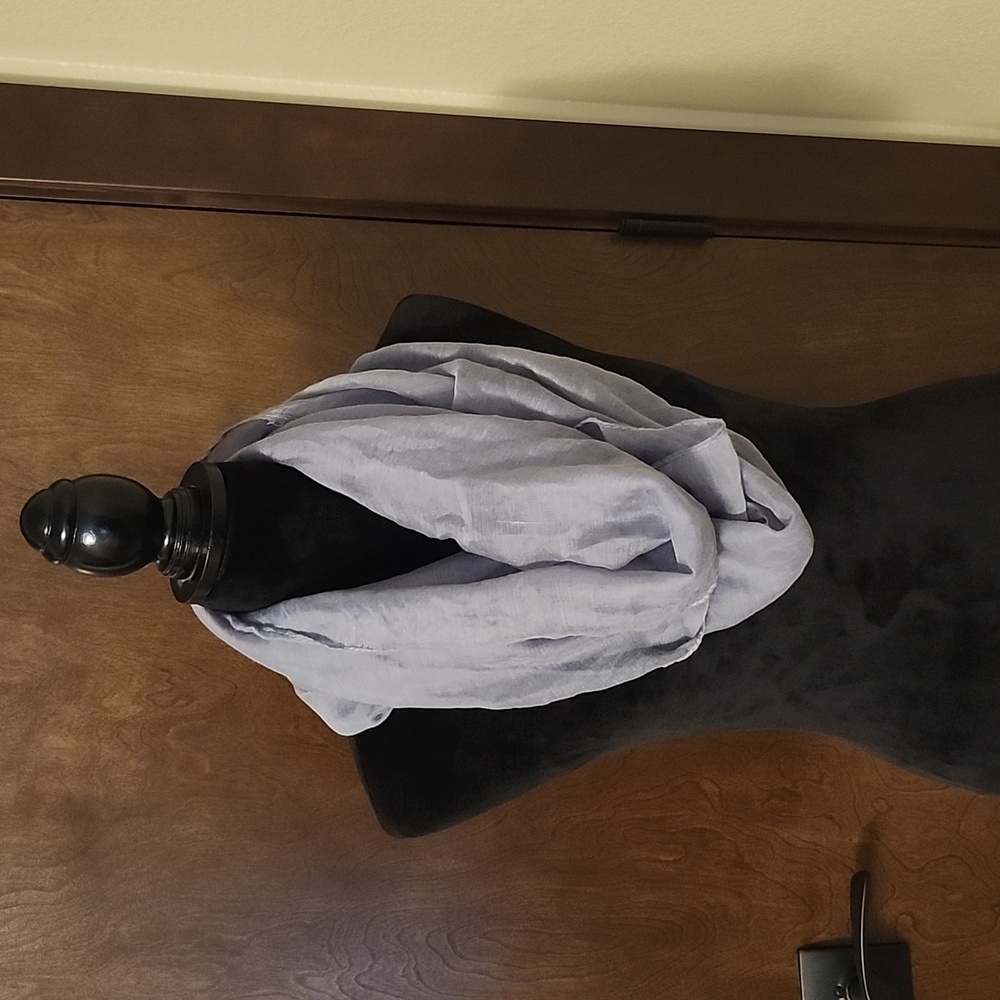 Gray Linen Scarf